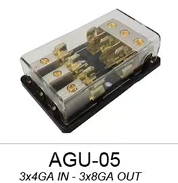 High Current Multi-channel Car Marine Audio AGU Fuse Holder