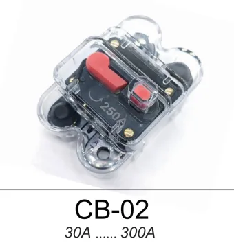Heavy-Duty 48V DC Inline Circuit Breaker with Manual Reset